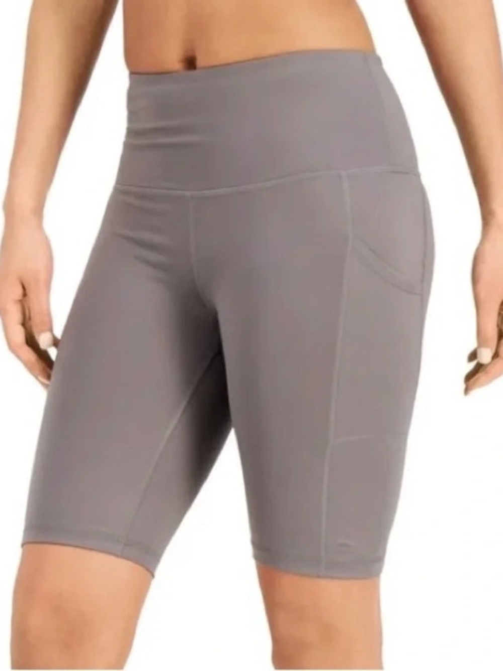 Ideology Grey Women’s Biker Shorts with Side Pocket